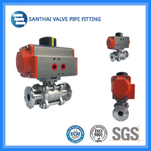 Sanitary Stainless Steel Pneumatic Ball Valve with Actuator